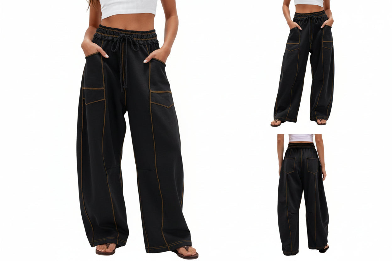 Côte Relaxed Barrel Pants