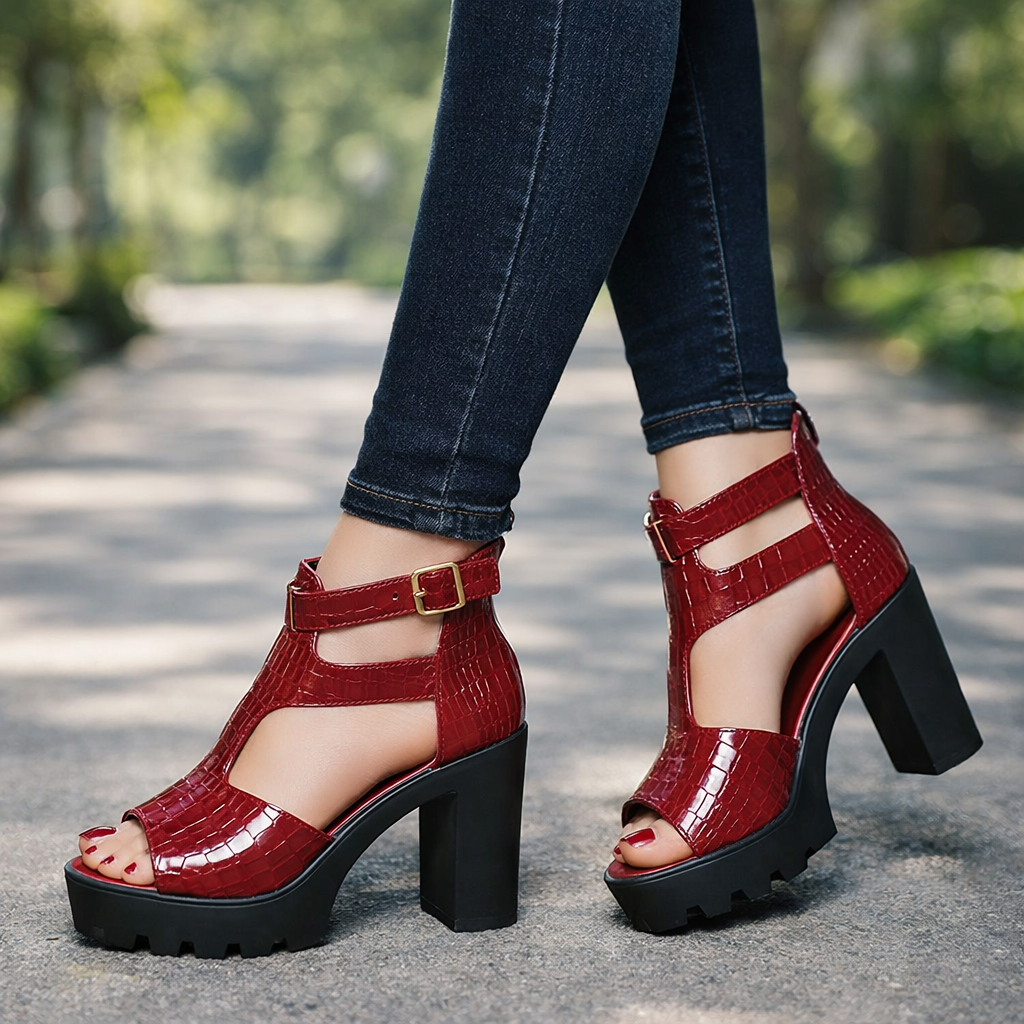 Serina Luxe Croc Platforms