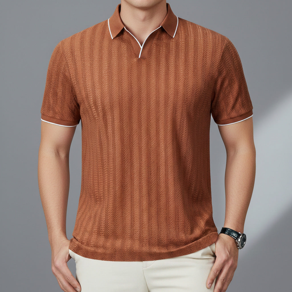 Montera Textured Knit Polo Shirt