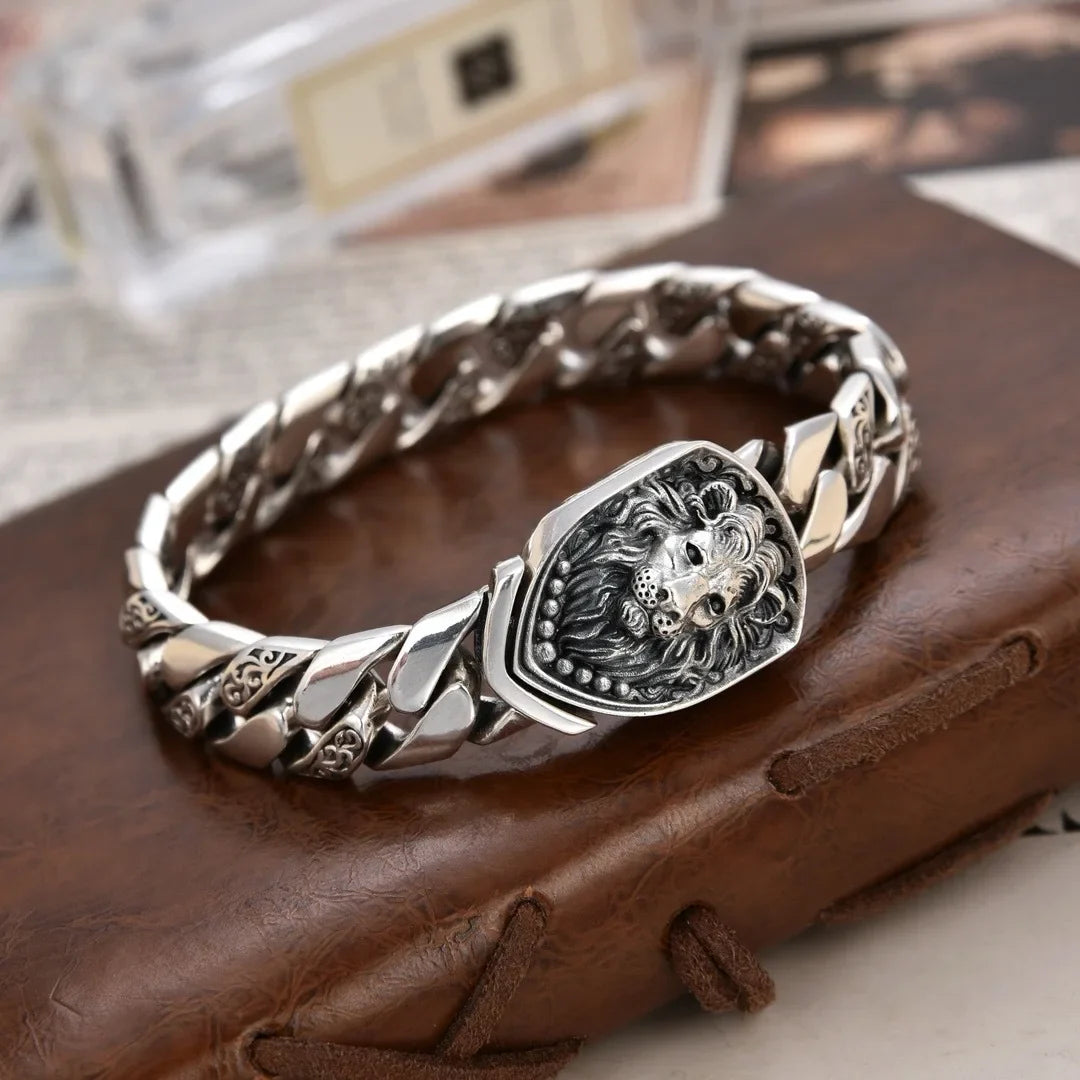 Crowned Guard Silver Bracelet