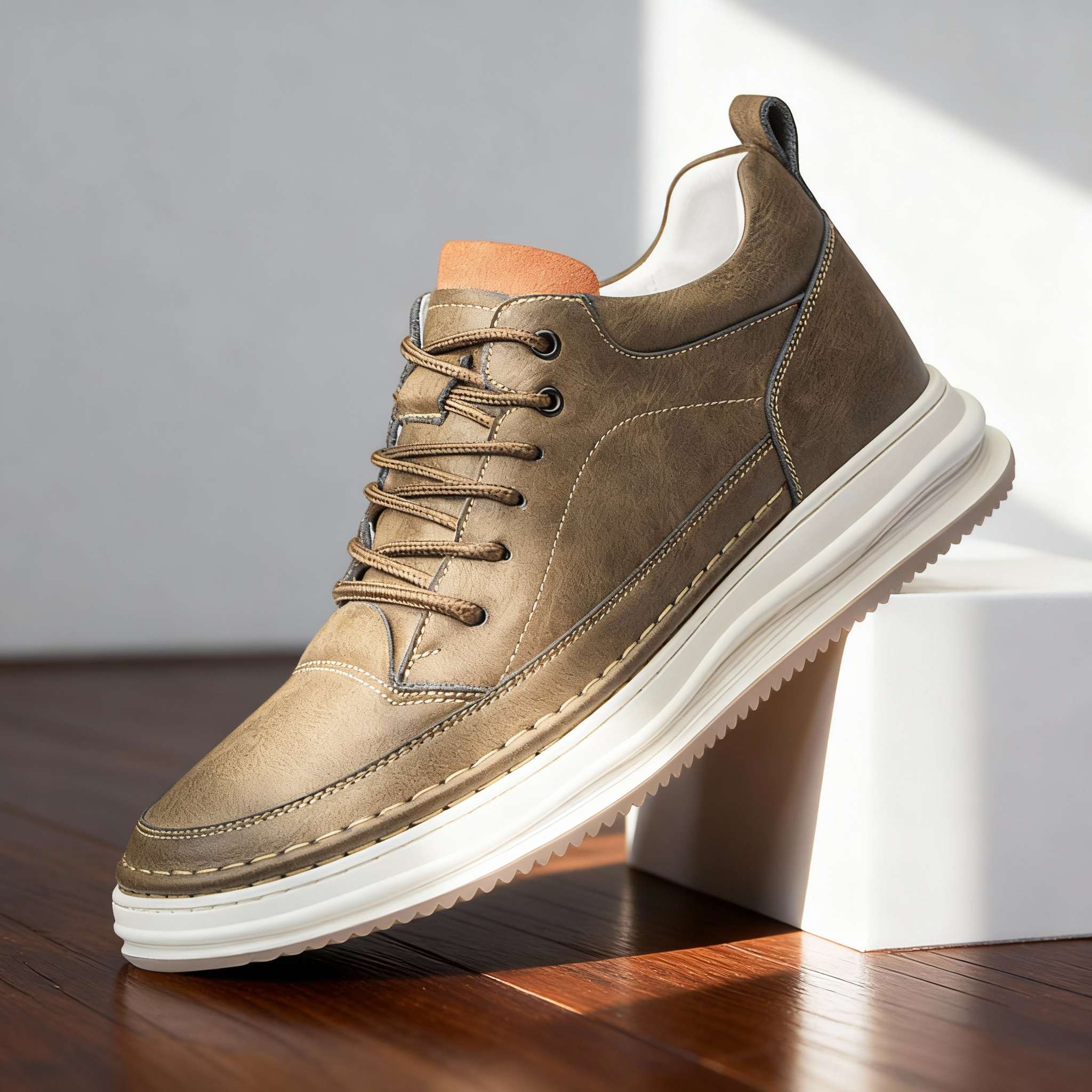 Elliot – Textured Leather Sneakers