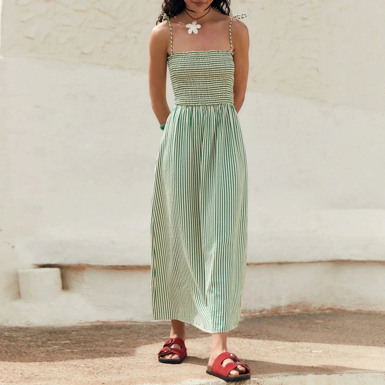 Striped Midi Sundress